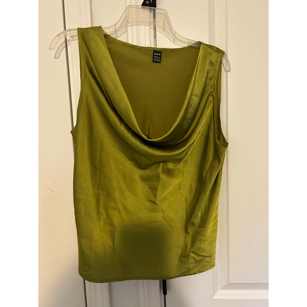 Women’s satin cowl neck tank